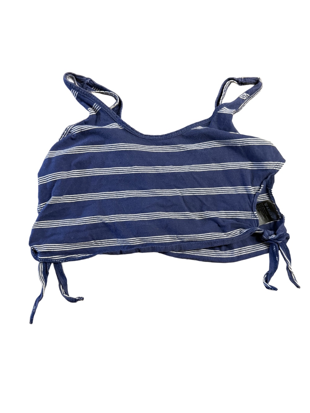 BGD Striped Navy Crop Tank Top